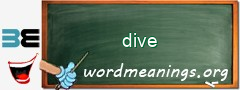 WordMeaning blackboard for dive